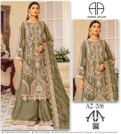 AKBAR ASLAM Festive Wear Organza 206