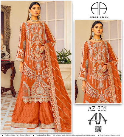 AKBAR ASLAM Festive Wear Organza 206