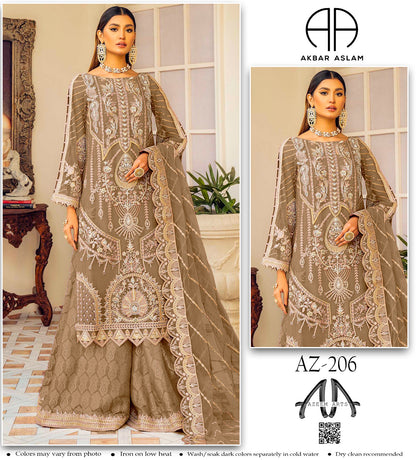 AKBAR ASLAM Festive Wear Organza 206