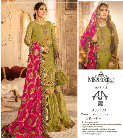 MARIA.B Festive Wear Contrast dupatta  Organza 222