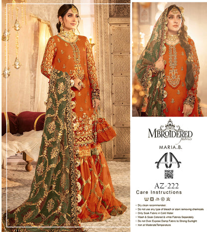 MARIA.B Festive Wear Contrast dupatta  Organza 222