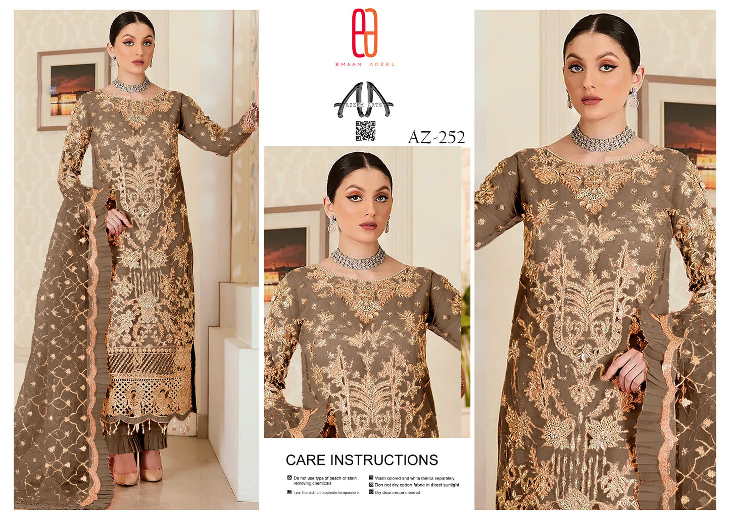 EMAAN ADEEL Festive Wear NET 252