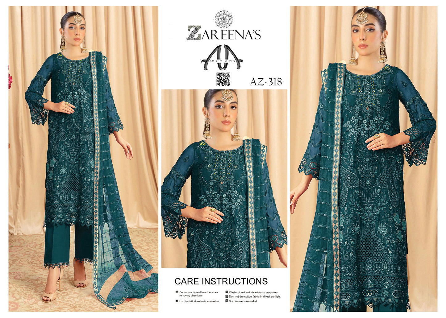 Zareenas Chiffon Contrast Dupatta Festive Wear 318