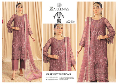 Zareenas Chiffon Contrast Dupatta Festive Wear 318