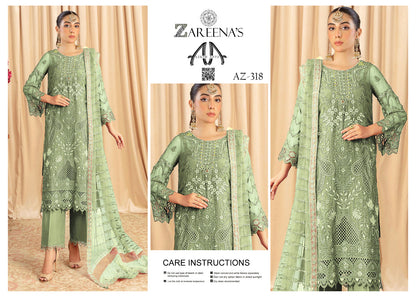 Zareenas Chiffon Contrast Dupatta Festive Wear 318