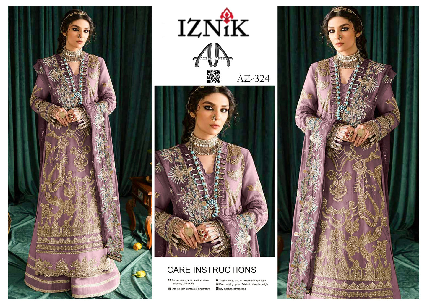 IZNIK organza Festive wear 324