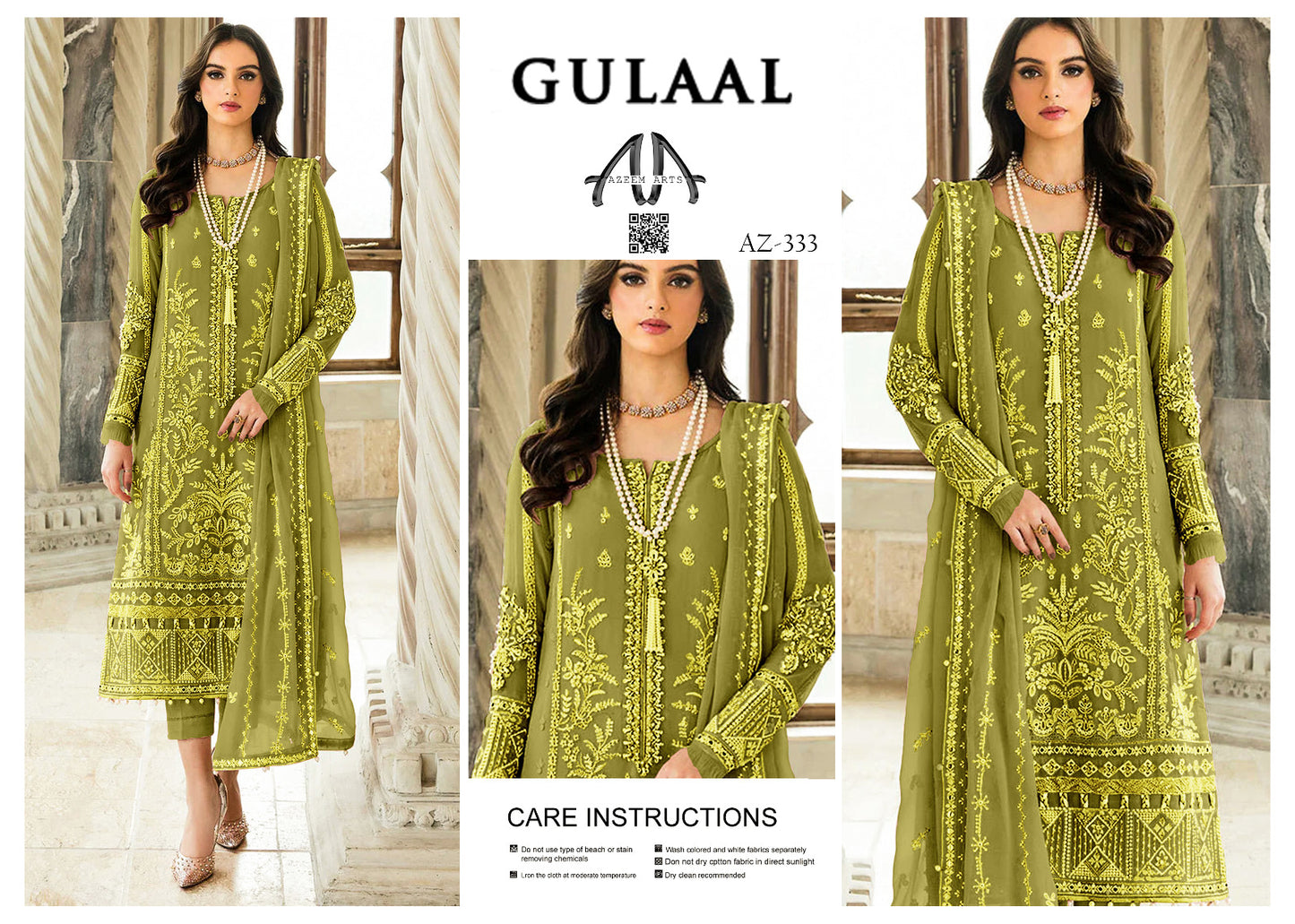 Gulaal Organza Handmade 333