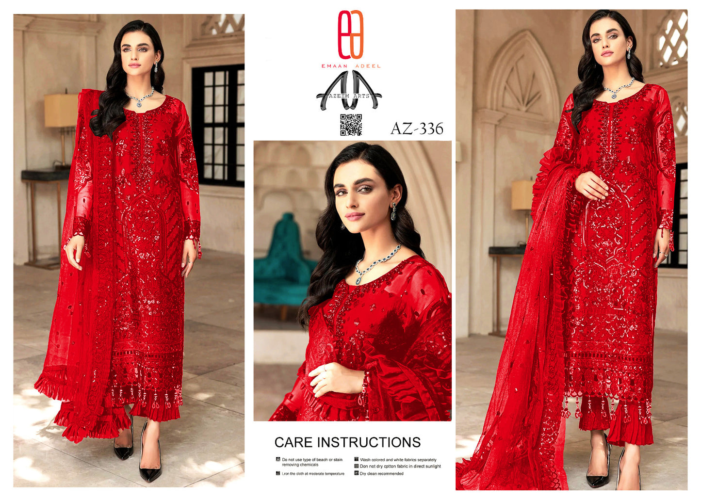 Emaan Adeel Festive wear chiffon 336