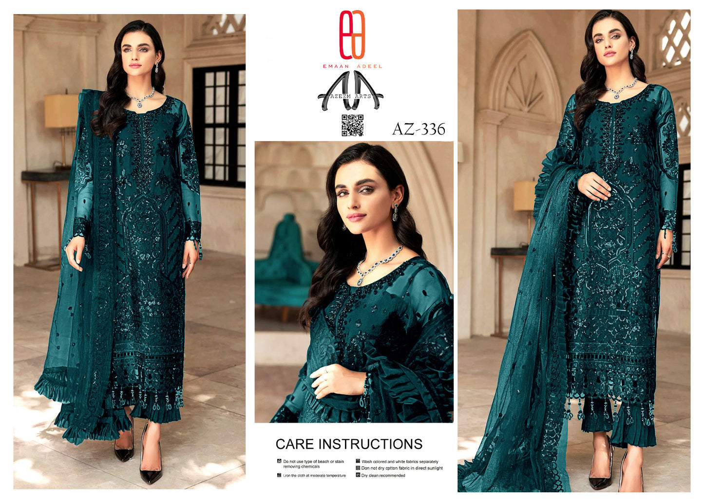 Emaan Adeel Festive wear chiffon 336